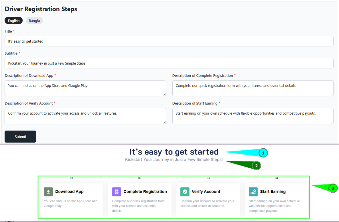 Driver Registration Steps