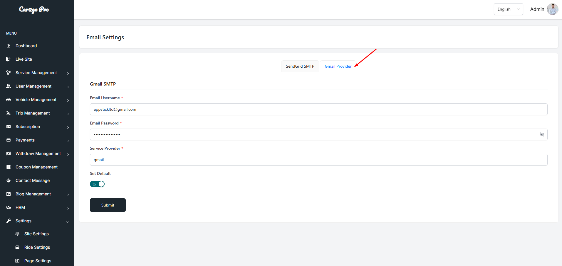Email Settings