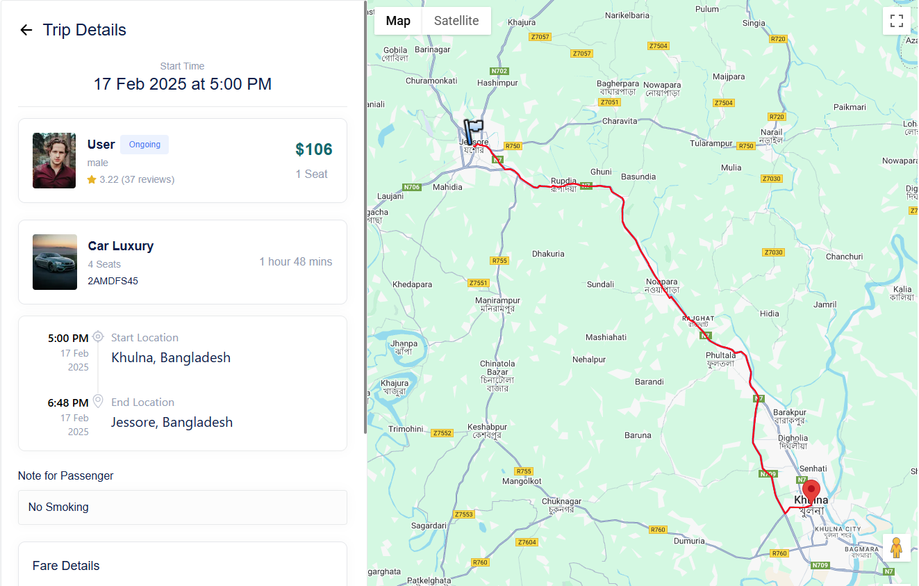 Ongoing Ride