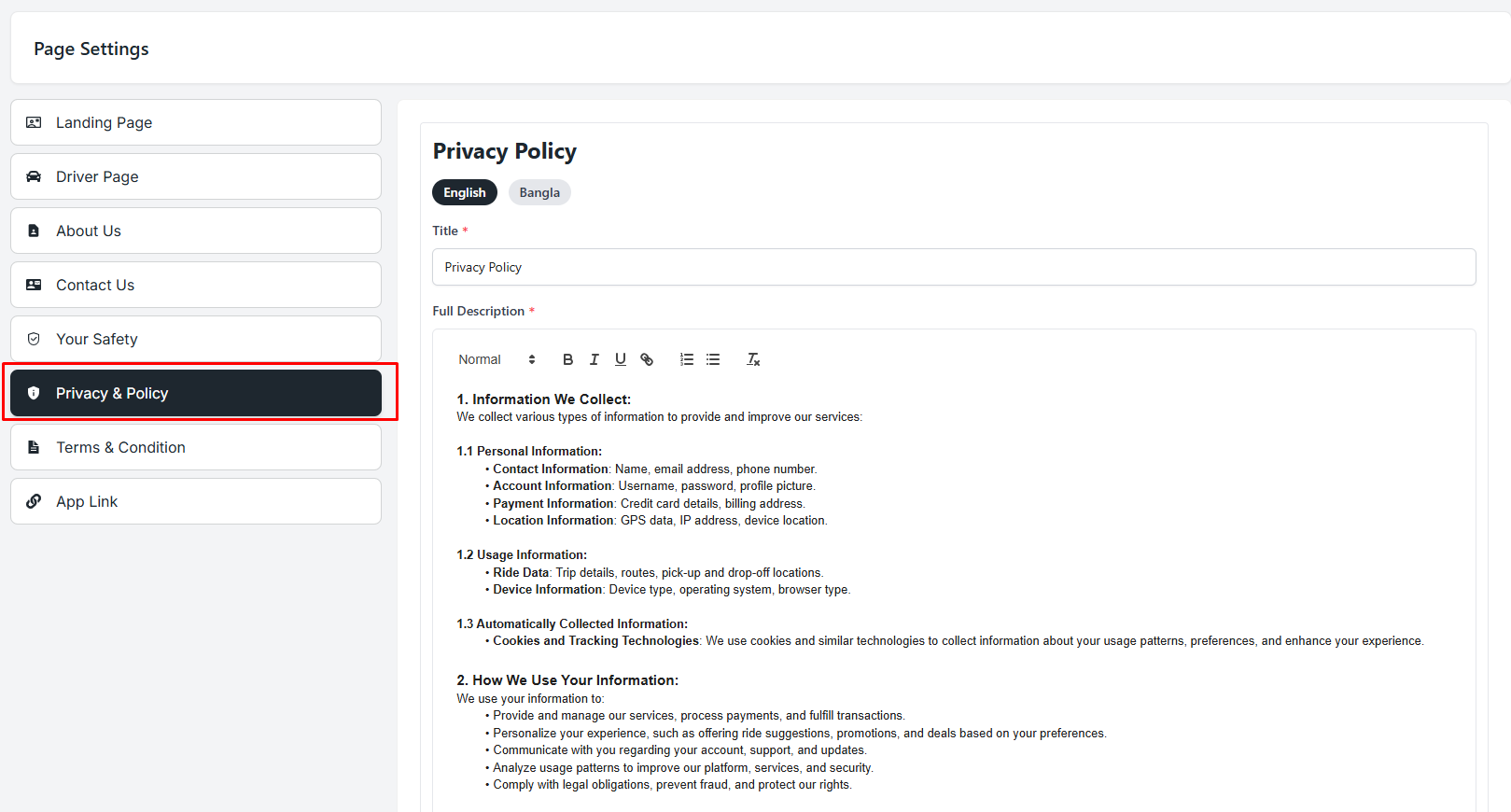 Privacy Policy