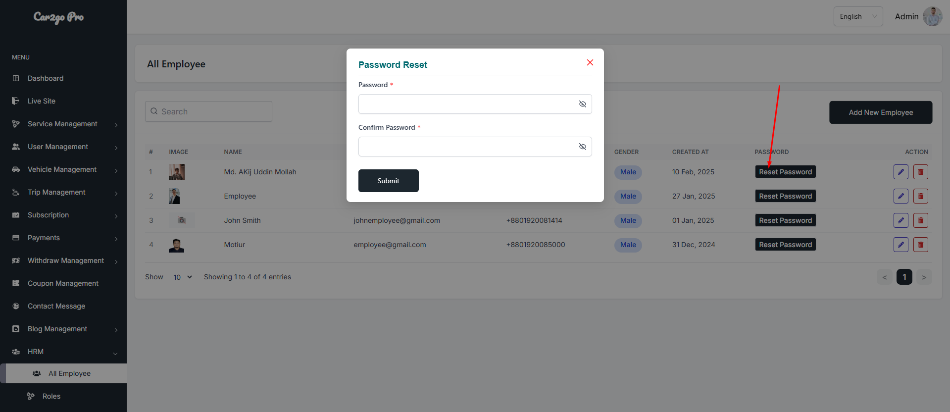 Password Reset