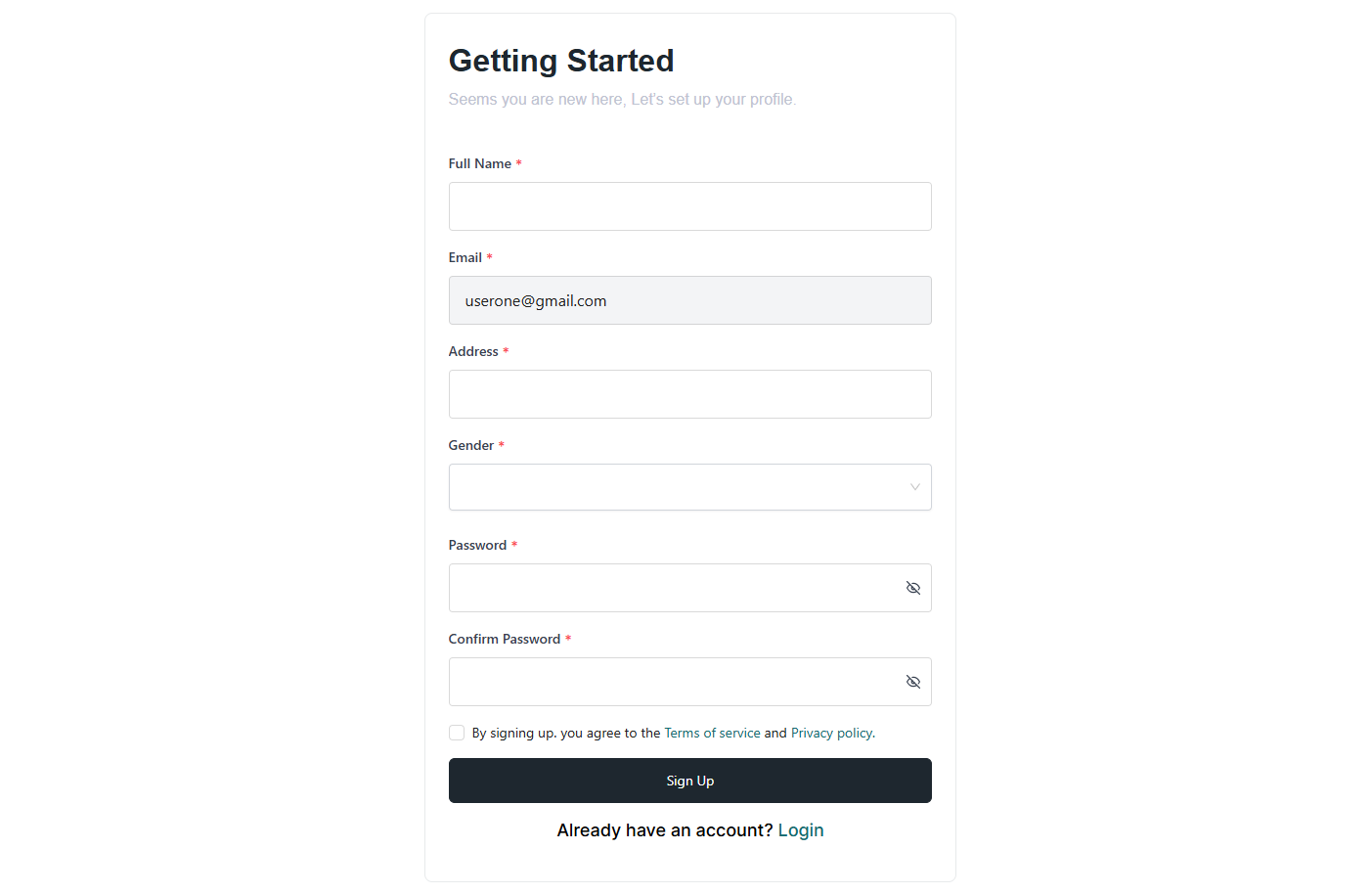 Create Account
